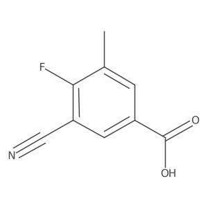 3-Cyano-4-fluoro-5-methylbenzoic acid Structure