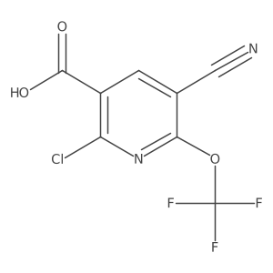 2-Chloro-5-cyano-6-(trifluoromethoxy)nicotinic acid Structure