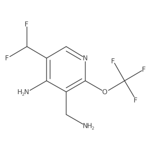 3-(Aminomethyl)-5-(difluoromethyl)-2-(trifluoromethoxy)pyridin-4-amine Structure