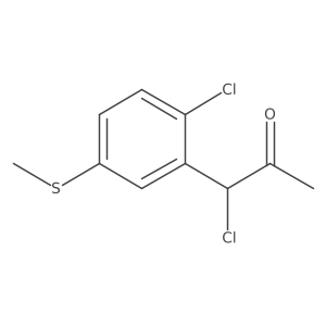 1-Chloro-1-(2-chloro-5-(methylthio)phenyl)propan-2-one结构式