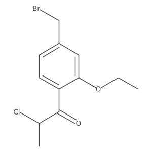 1-(4-(Bromomethyl)-2-ethoxyphenyl)-2-chloropropan-1-one Structure