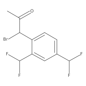 1-(2,4-Bis(difluoromethyl)phenyl)-1-bromopropan-2-one Structure