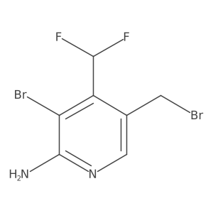 3-bromo-5-(bromomethyl)-4-(difluoromethyl)pyridin-2-amine Structure