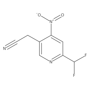 2-(Difluoromethyl)-4-nitropyridine-5-acetonitrile结构式