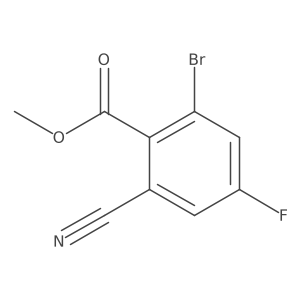 Methyl 2-bromo-6-cyano-4-fluorobenzoate结构式