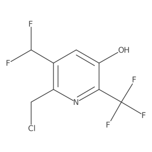 2-(Chloromethyl)-3-(difluoromethyl)-5-hydroxy-6-(trifluoromethyl)pyridine Structure