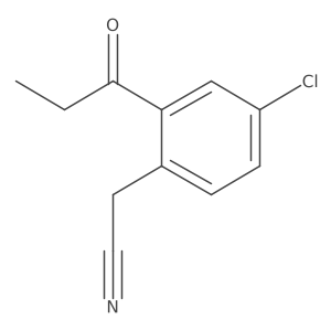 2-(4-Chloro-2-propionylphenyl)acetonitrile Structure