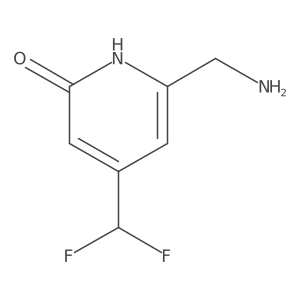 2-(Aminomethyl)-4-(difluoromethyl)-6-hydroxypyridine Structure