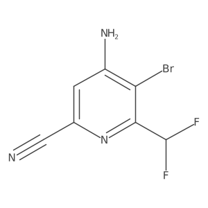 4-Amino-5-bromo-6-(difluoromethyl)picolinonitrile Structure