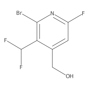 (2-Bromo-3-(difluoromethyl)-6-fluoropyridin-4-yl)methanol Structure