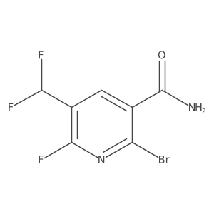 2-Bromo-5-(difluoromethyl)-6-fluoronicotinamide Structure