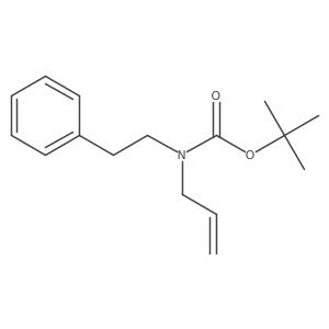 N-allyl-N-phenethylcarbamic acid tert-butyl ester结构式