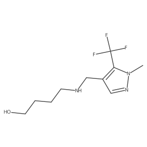 4-({[1-methyl-5-(trifluoromethyl)-1H-pyrazol-4-yl]methyl}amino)butan-1-ol结构式