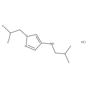 1-(2,2-difluoroethyl)-N-isobutyl-1H-pyrazol-4-amine Structure