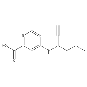 6-[(Hex-1-yn-3-yl)amino]pyrimidine-4-carboxylic acid Structure