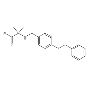 2-Methyl-2-[[[4-[(phenylmethyl)thio]phenyl]methyl]amino]propanamide Structure