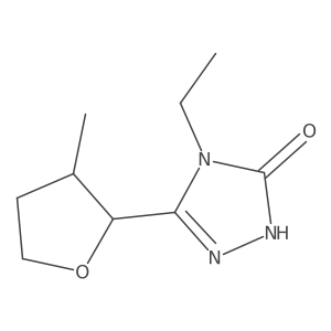 4-Ethyl-3-(3-methyloxolan-2-yl)-4,5-dihydro-1H-1,2,4-triazol-5-one Structure