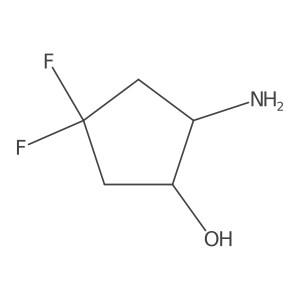 2-Amino-4,4-difluorocyclopentan-1-ol结构式