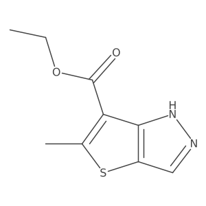 Ethyl 5-Methyl-1H-thieno[3,2-c]pyrazole-6-carboxylate结构式
