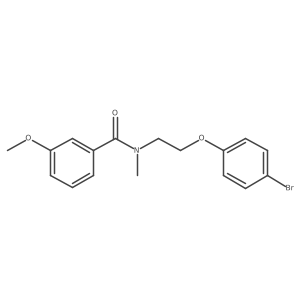 Benzamide, N-[2-(4-bromophenoxy)ethyl]-3-methoxy-N-methyl- Structure
