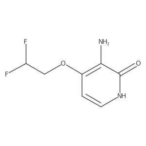 3-Amino-4-(2,2-difluoroethoxy)pyridin-2-ol结构式