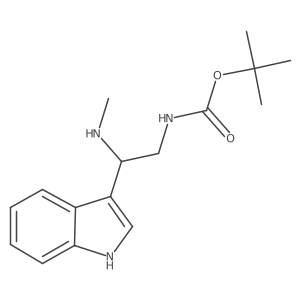 Carbamic acid, N-[2-(1H-indol-3-yl)-2-(methylamino)ethyl]-, 1,1-dimethylethyl ester Structure