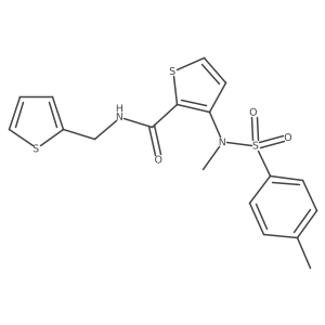 3-(N,4-dimethylphenylsulfonamido)-N-(thiophen-2-ylmethyl)thiophene-2-carboxamide Structure