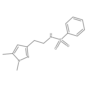 N-(2-(1,5-dimethyl-1H-pyrazol-3-yl)ethyl)benzenesulfonamide Structure