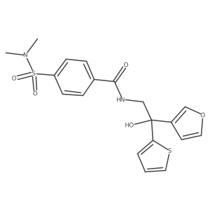 4-(N,N-dimethylsulfamoyl)-N-(2-(furan-3-yl)-2-hydroxy-2-(thiophen-2-yl)ethyl)benzamide结构式