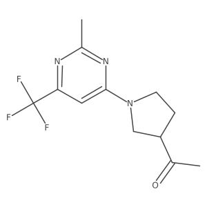 1-(1-(2-Methyl-6-(trifluoromethyl)pyrimidin-4-yl)pyrrolidin-3-yl)ethanone Structure