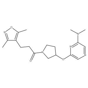 1-(3-((6-(Dimethylamino)pyrazin-2-yl)oxy)pyrrolidin-1-yl)-3-(3,5-dimethylisoxazol-4-yl)propan-1-one结构式