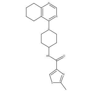 2-methyl-N-(1-(5,6,7,8-tetrahydroquinazolin-4-yl)piperidin-4-yl)thiazole-4-carboxamide结构式