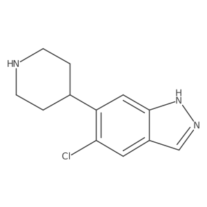 5-Chloro-6-(4-piperidinyl)-1H-indazole Structure