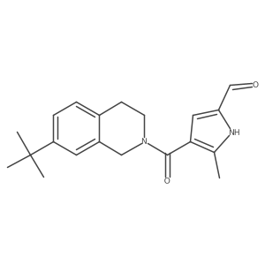 4-(7-tert-butyl-1,2,3,4-tetrahydroisoquinoline-2-carbonyl)-5-methyl-1H-pyrrole-2-carbaldehyde结构式