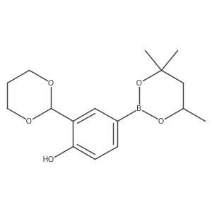 2-(1,3-Dioxan-2-YL)-4-(4,4,6-trimethyl-1,3,2-dioxaborinan-2-YL)phenol Structure