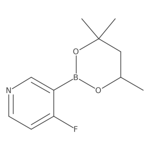 4-Fluoro-3-(4,4,6-trimethyl-1,3,2-dioxaborinan-2-YL)pyridine结构式