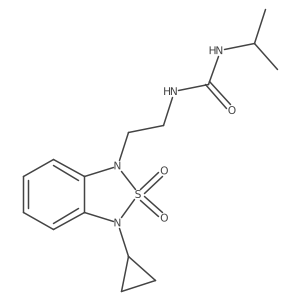 1-[2-(3-Cyclopropyl-2,2-dioxo-1,3-dihydro-2lambda6,1,3-benzothiadiazol-1-yl)ethyl]-3-(propan-2-yl)urea结构式