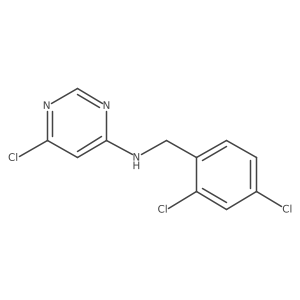 6-chloro-N-(2,4-dichlorobenzyl)pyrimidin-4-amine结构式