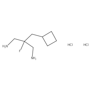 2-(Aminomethyl)-3-cyclobutyl-2-fluoropropan-1-amine dihydrochloride结构式
