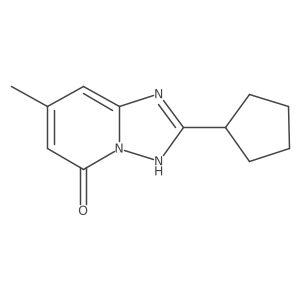 2-Cyclopentyl-7-methyl-[1,2,4]triazolo[1,5-a]pyridin-5-ol结构式
