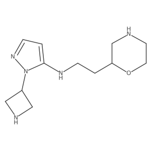 1-(azetidin-3-yl)-N-[2-(morpholin-2-yl)ethyl]-1H-pyrazol-5-amine Structure