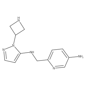 6-({[1-(azetidin-3-yl)-1H-pyrazol-5-yl]amino}methyl)pyridin-3-amine Structure