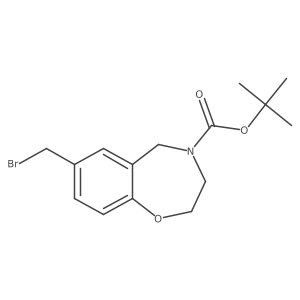 Tert-butyl 7-(bromomethyl)-2,3,4,5-tetrahydro-1,4-benzoxazepine-4-carboxylate Structure