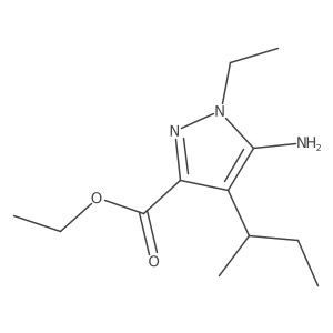ethyl 5-amino-4-(butan-2-yl)-1-ethyl-1H-pyrazole-3-carboxylate结构式