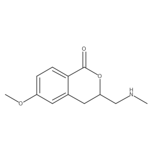6-methoxy-3-[(methylamino)methyl]-3,4-dihydro-1H-2-benzopyran-1-one结构式