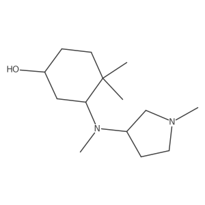 4,4-Dimethyl-3-[methyl(1-methylpyrrolidin-3-yl)amino]cyclohexan-1-ol结构式