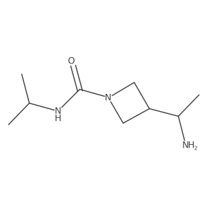 3-(1-aminoethyl)-N-(propan-2-yl)azetidine-1-carboxamide结构式