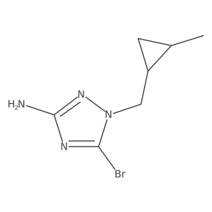 5-bromo-1-[(2-methylcyclopropyl)methyl]-1H-1,2,4-triazol-3-amine Structure