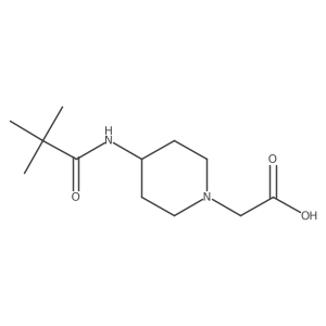 2-[4-(2,2-Dimethylpropanamido)piperidin-1-yl]acetic acid结构式