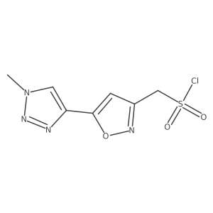 [5-(1-methyl-1H-1,2,3-triazol-4-yl)-1,2-oxazol-3-yl]methanesulfonyl chloride Structure